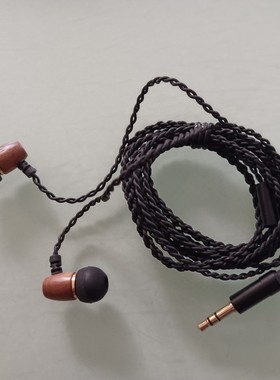 虫哥耳机seahf黑胡桃原木微动圈高保真hifi麻花镀银线入耳式耳机