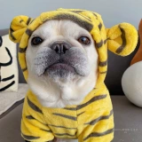 Qingcang Pet Dog, Tiger Tiger, заправка, свитер дубага, маленькая одежда тигра, бархатный теплый свитер.