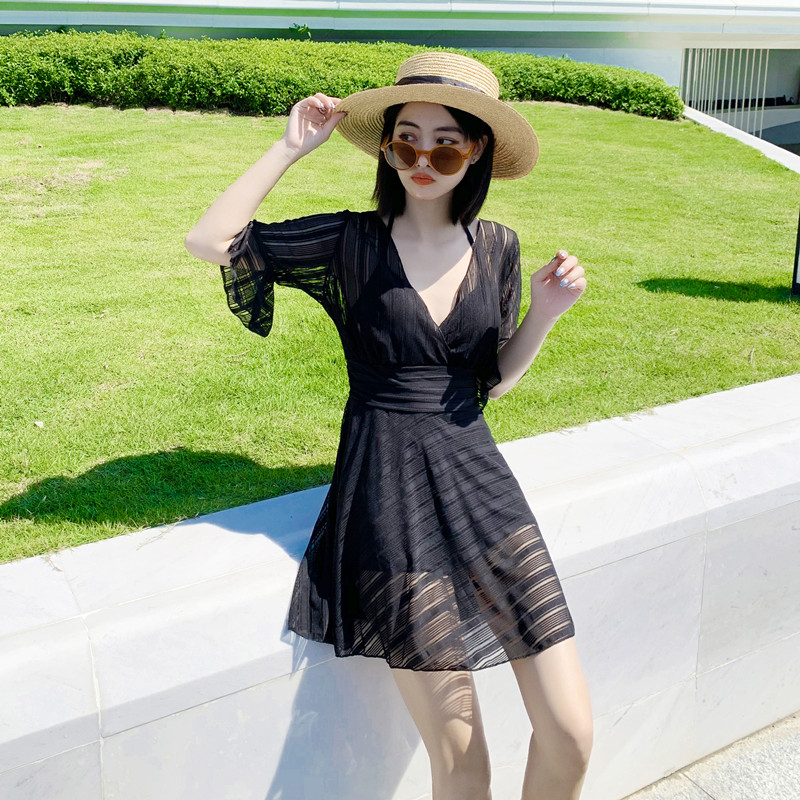 泳衣女裙式连体少女钢托聚拢高级感纯欲风时尚气质显身材度假泳装