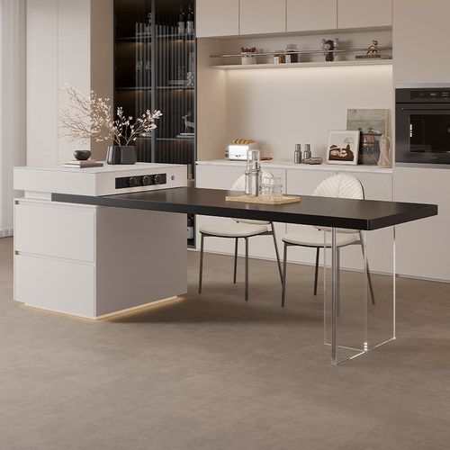 栐和美家岛台餐桌一体可伸缩