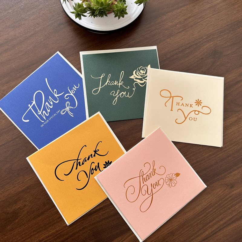 彩色简约母亲节感恩答谢客户高级感贺卡信封定制送老师小卡片