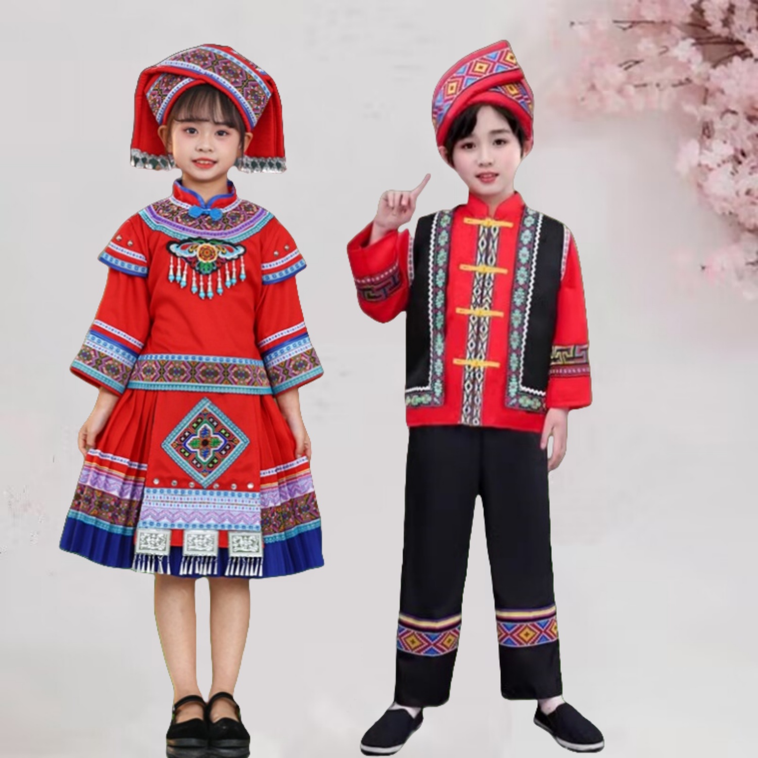 56个民族服饰布朗族仡佬族仫佬族