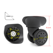 93T行李箱轮子替换铝框箱滚轮YQ W382 美旅25T 205万向轮配件维修