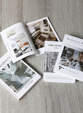 黑白灰可翻页别墅书柜摆件装饰品