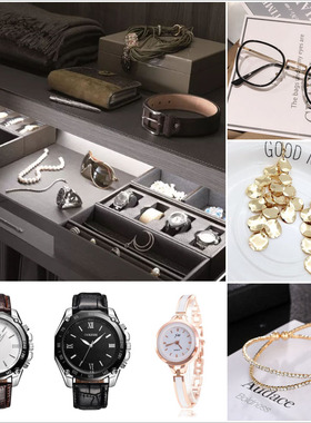 样板房衣帽间抽屉手表陈列摆件