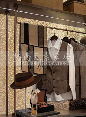 样板房衣帽间西服皮鞋软装饰品
