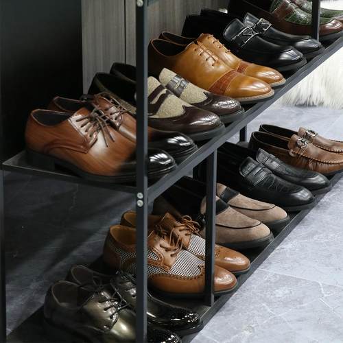 样板房衣帽间鞋柜男士皮鞋乐福鞋摄影英伦风鞋子实拍软装陈列饰品