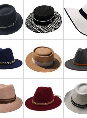 样板房主卧服装搭配飘窗礼帽摆件