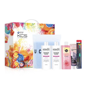 爱敬KeraSys经典洗护套装节日伴手礼品洗发水护发素沐浴露牙膏