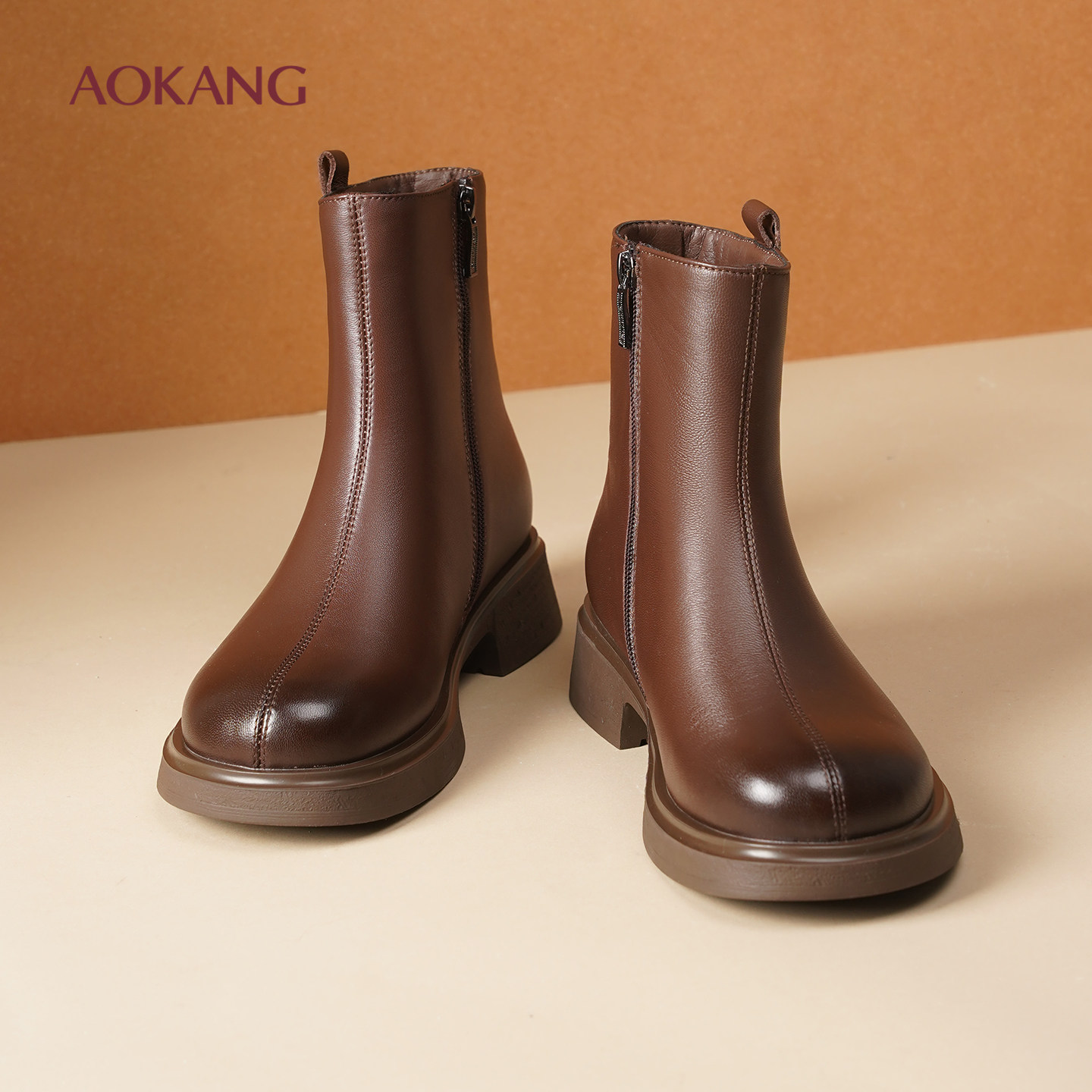 奥康女鞋秋冬保暖瘦瘦靴女时装靴英伦风切尔西短靴秋冬加绒女靴,女鞋,切尔西靴,淘宝优惠券,粉丝福利购,淘宝优惠卷