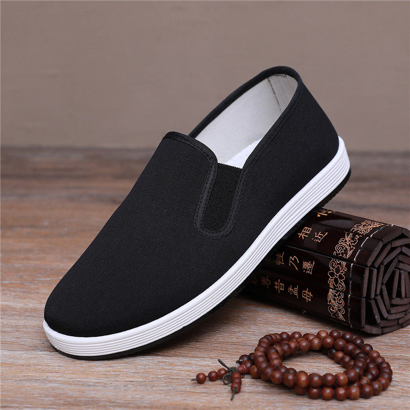 春秋老北京布鞋透气轻便防滑软底舒适一脚蹬黑色男款布鞋爸爸鞋,流行男鞋,布鞋,淘宝优惠券,粉丝福利购,淘宝优惠卷