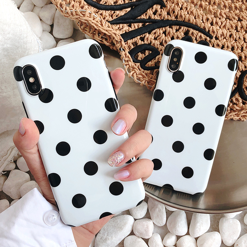 Ã÷ÐǼ־²ö©Í¬¿î°×É«²¨µã7pÊÖ»ú¿ÇiPhone XÆ»¹û8plus¸öÐÔ6sÅ®¿î³±6ʱÉд´ÒâinsÍøºìº«¹úÆß·ÀˤiÅ®Àäµ·ç°Ë³±ÅÆ
