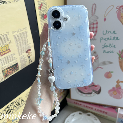 韩系少女心蓝色星星手机壳