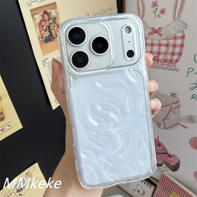 波浪纹简约透明手机壳