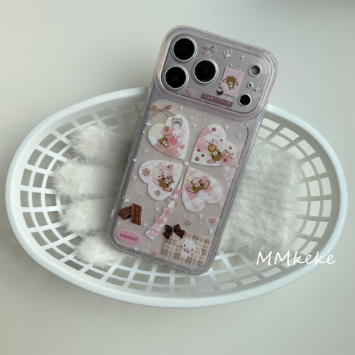 爱心四叶草小兔子双层imd手机壳