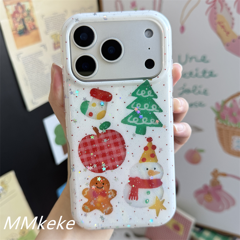 圣诞节闪闪圣诞树双层手机壳