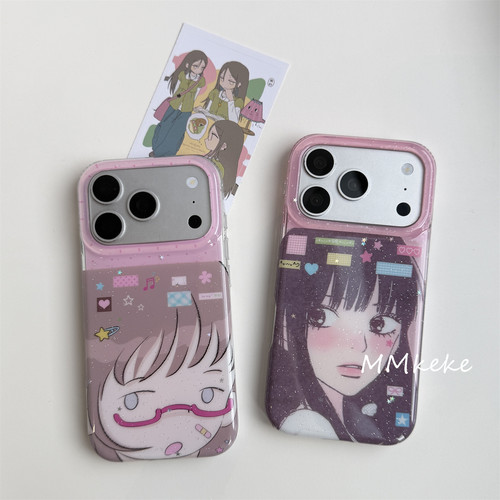 二次元美少女双层imd手机壳