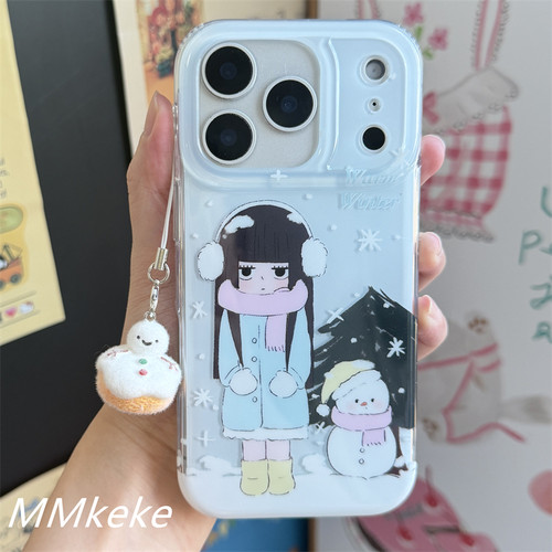 可爱美少女爽子雪人双层手机壳