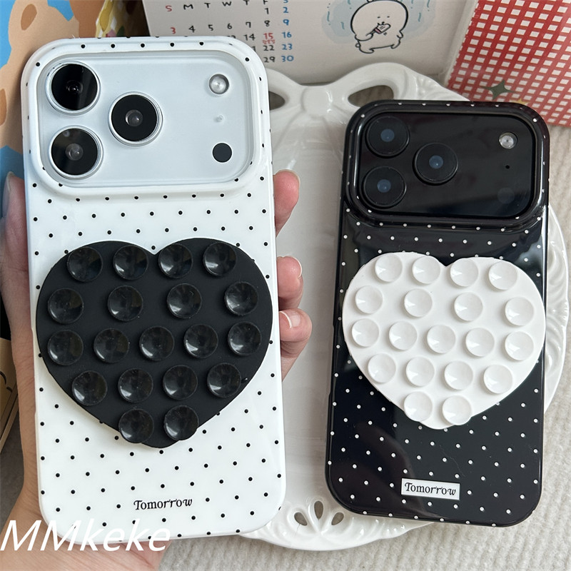 黑白波点爱心吸盘imd软壳