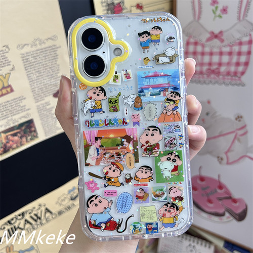 可爱复古蜡笔小新双层手机壳