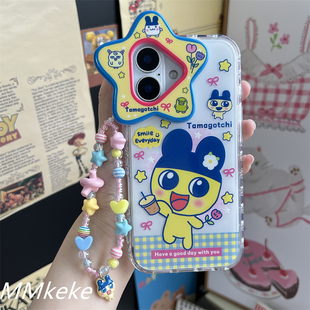 MMkeke复古日系古早感萌物拓麻歌子星星麻美吉甜心吉适用iPhone16promax情侣手机壳17pro苹果15PM保护套14/13