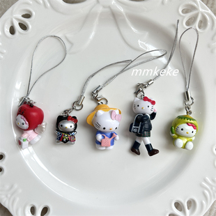 日韩古早甜美少女猫咪美乐蒂手机链ccd相机挂件AirPods挂饰包配饰
