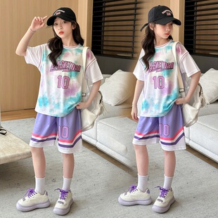 儿童速干篮球服套装女童新款10号运动球衣中大童女孩薄款短袖衣服