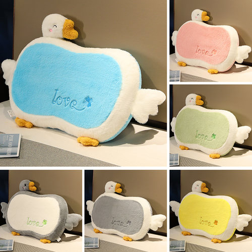 大白鹅记忆棉枕头床上单人枕喵肚皮枕套可拆洗护颈助眠不变形柔软