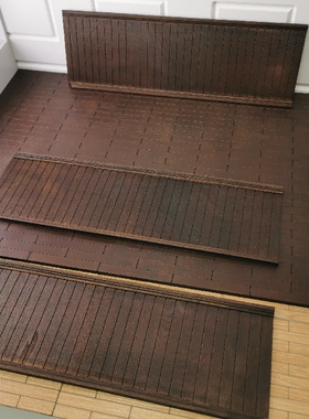 DIY娃屋地板墙裙BJD SD小布Blythe拍照背景整块木地板砖纹背景板