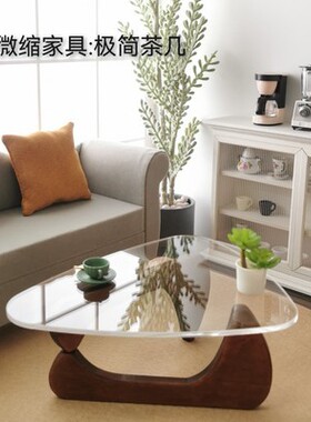 微缩家具BJD6分blythe Monst野蛮宝贝拍照道具娃屋极简亚克力茶几