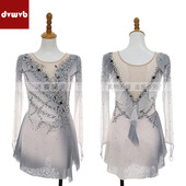 工厂店 定制表演比赛考级裙子花样滑冰服装 儿童成人A274