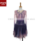 定制花样滑冰表演服定制女童轮滑溜冰裙儿童成人比赛考级服K057