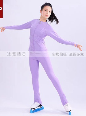 新款滑冰服滑冰训练服多色可选四季可穿带勾指烫钻成人女童K181