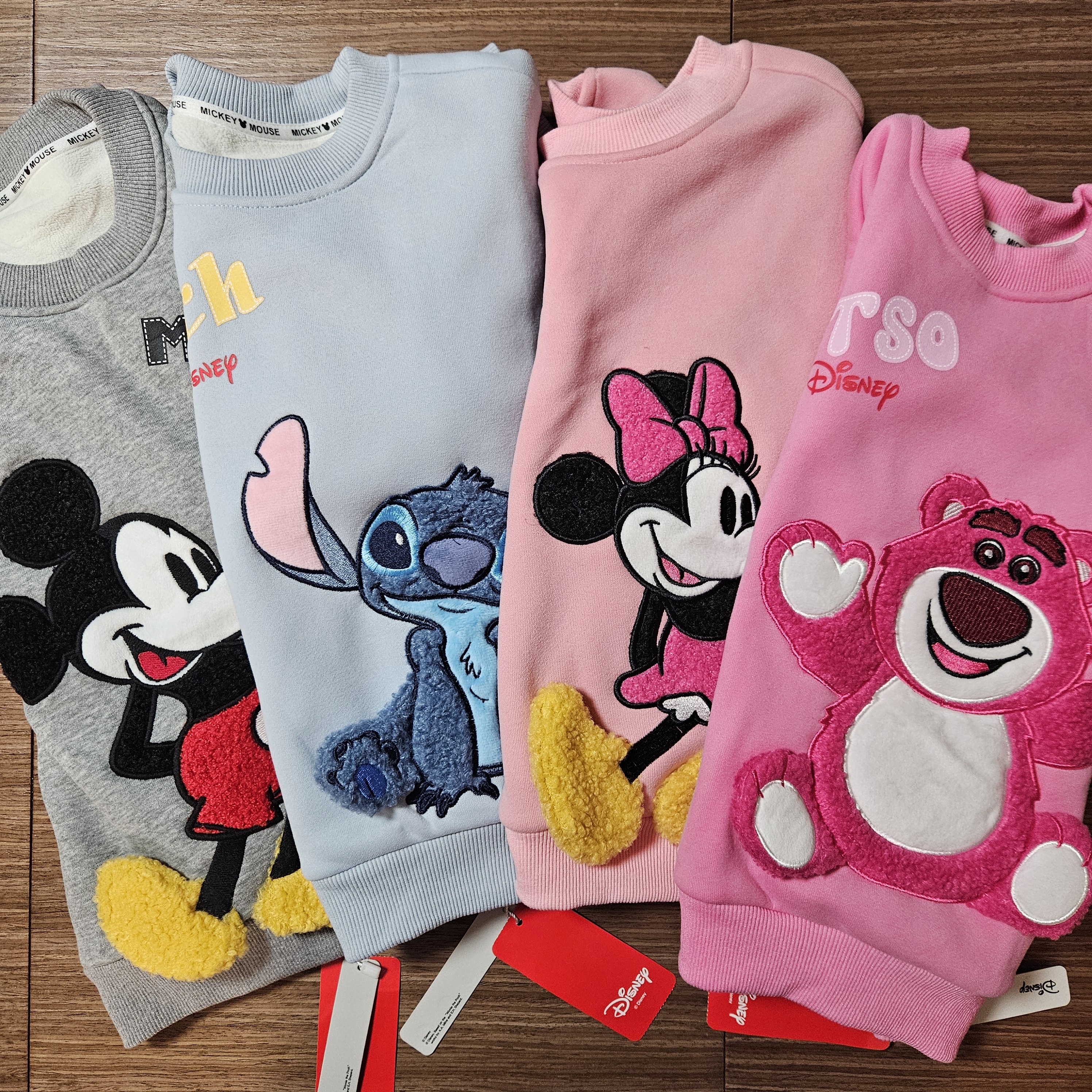 迪sn贴补刺绣儿童冬季加绒圆领套头卫衣110 120 130 140 150 160