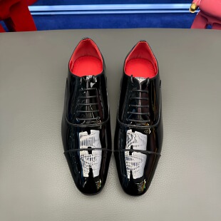 2026新款外贸cl男鞋时尚红底百搭休闲鞋男真皮厚底增高皮鞋婚鞋