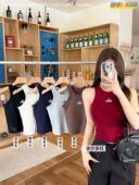 328新款 螺纹上衣女 显瘦短款 无袖 工字背心吊带休闲运动修身