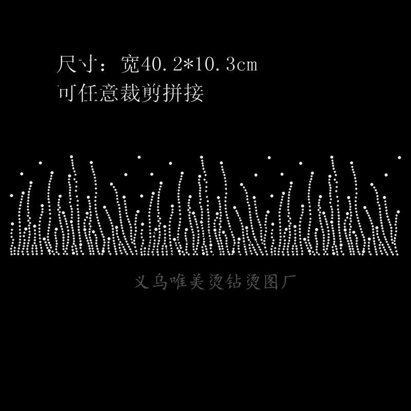 新款促销 2019围巾裤子裙子烫钻花边图案水钻贴衣服装饰辅料定制