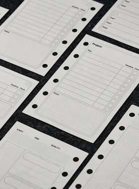 拾宝仔A6sM5A7项目管理内页分步骤清单A6per奇葩活页笔记本替换纸