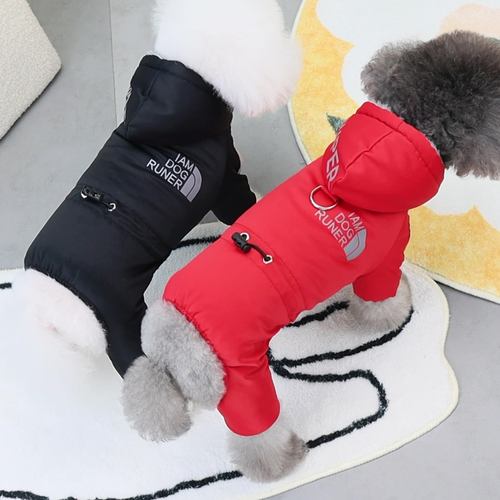 冬季运动休闲新款四脚连帽棉衣