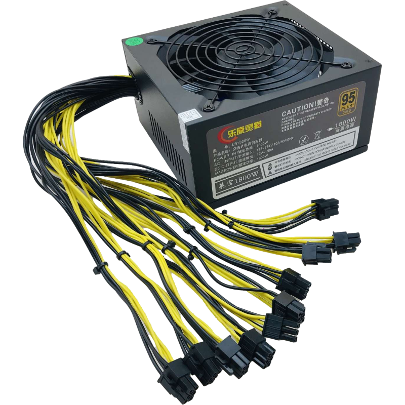 4U1800W静音大风扇电源