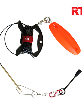RTI鱼扣鱼锁活鱼扣大号大物锁鱼器便携路亚大青鱼巨物4米串鱼绳 