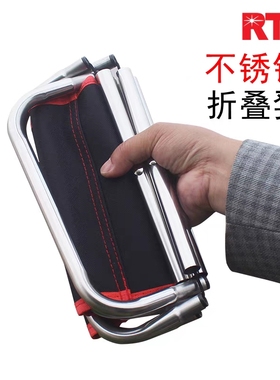 RTI新款户外便携式折叠椅子靠背不锈钢凳钓鱼小凳子旅行露营马扎
