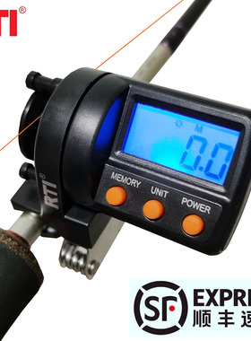 RTI 电子鱼线长度计数器999米计线器筏钓路亚缠线米数计量器钓鱼