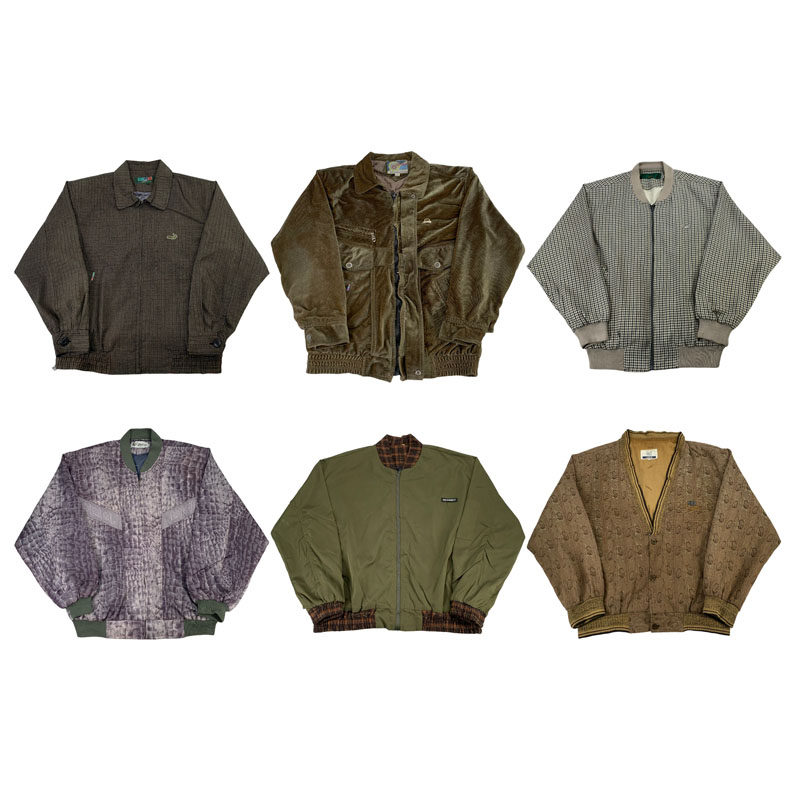 vintage古着美式复古中古港风棒球服工装阿美咔叽男女外套G183