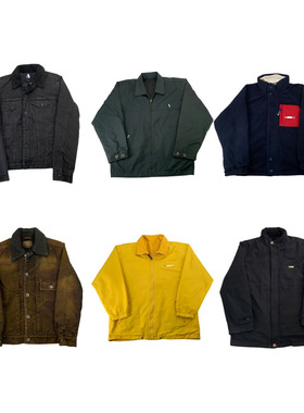 vintage古着美式复古棒球服工装阿美咔叽牛仔男女厚款外套H209