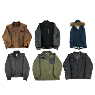 vintage古着美式复古棒球服工装阿美咔叽牛仔男女厚款外套H159