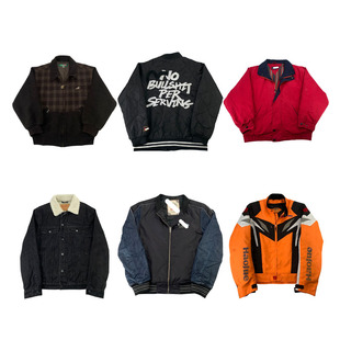 vintage古着日式复古棒球服工装阿美咔叽牛仔男女厚款外套H226