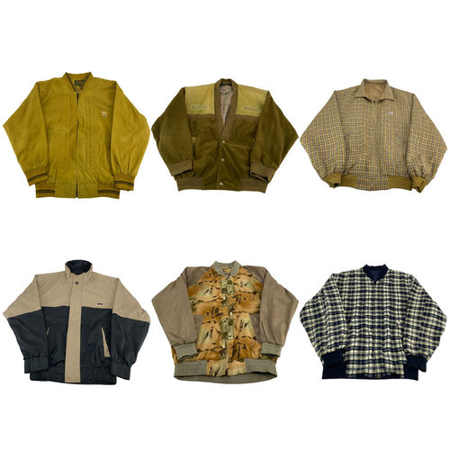 vintage古着美式复古中古港风棒球服工装阿美咔叽男女外套G290