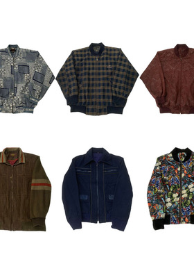 vintage古着美式复古中古港风棒球服工装阿美咔叽男女外套G135