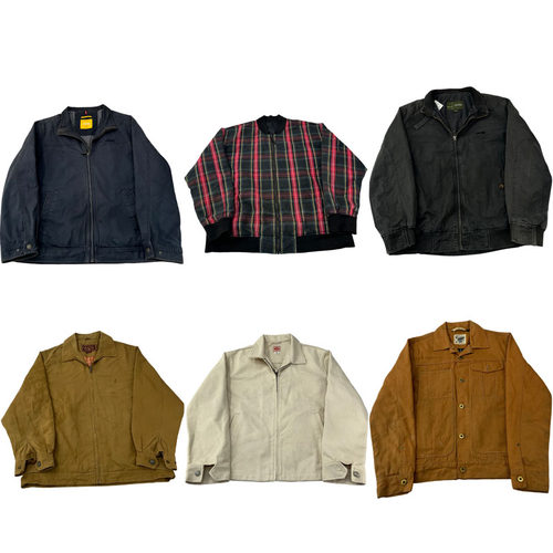 vintage古着美式复古中古港风棒球服工装阿美咔叽男女外套S180
